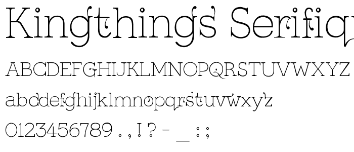 Kingthings Serifique Ultralight font